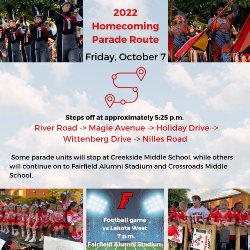 Homecoming parade route flyer